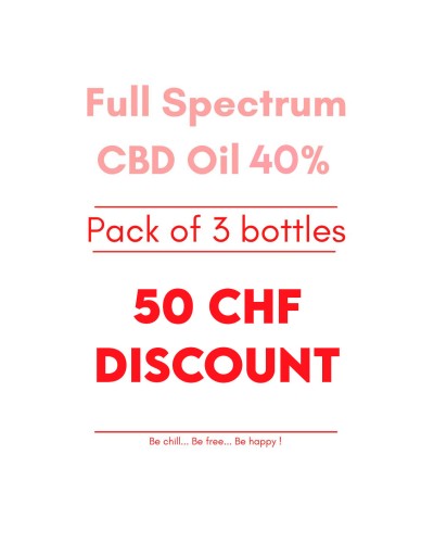 Shop CBD Suisse | Pack Huile CBD Full Spectrum 40% Meilleur Prix