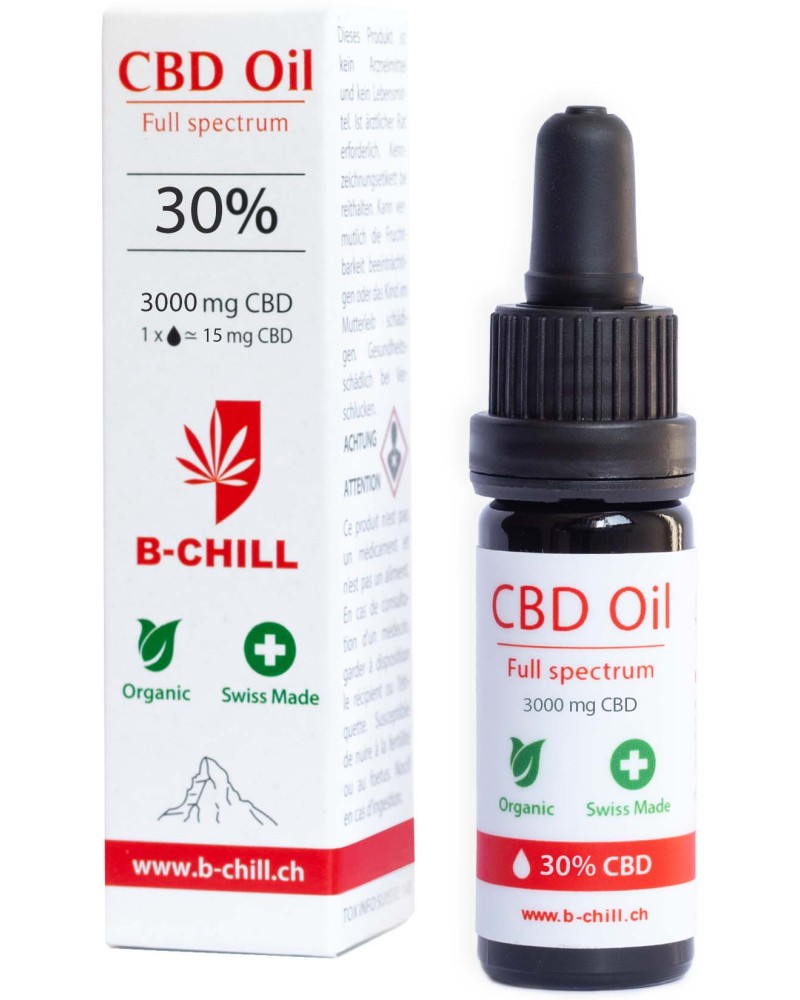 B-Chill Swiss CBD  Full Spectrum CBD Oil 30% (3000mg CBD)