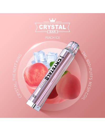 E-Zigarette Crystal Peach Ice mit 2% Nikotin 600 Zügen