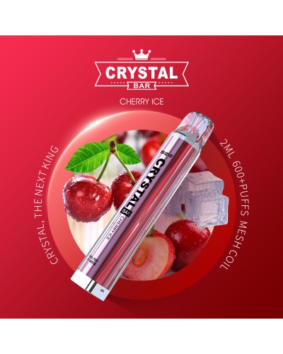 E-Cigarette Crystal Cherry Ice 2% de nicotine 600 Puffs