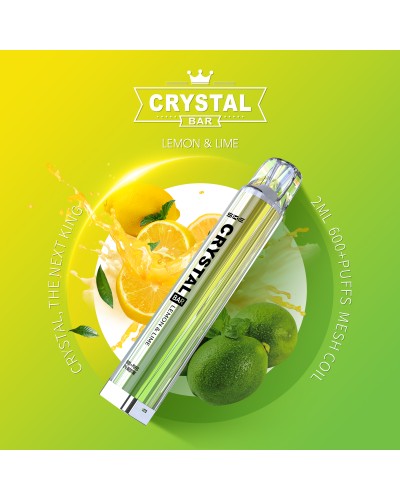 E-Cigarette Crystal Lemon Lime with 2% nicotine 600 puffs