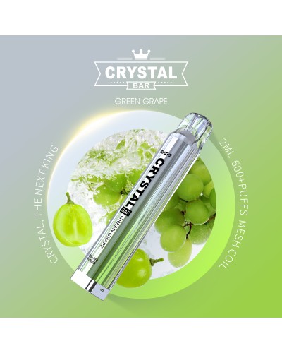 E-Cigarette Crystal Green Grape with 2% nicotine 600 puffs