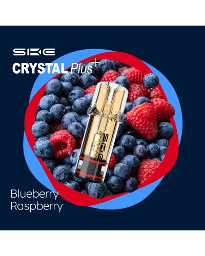 2 Pods E-Cigarette Crystal Plus Blueberry Raspberry 2% nicotine 600 Puffs