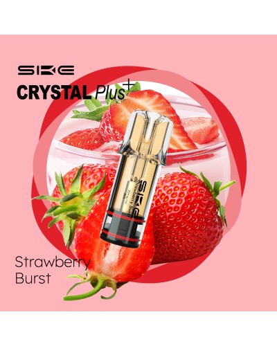 2 Pods E-Cigarette Crystal Plus Strawberry Burst 2% nicotine 600 Puffs