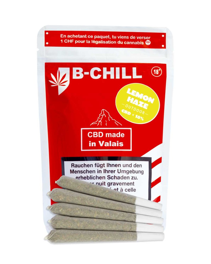 Acheter 5 joints pré-roulés Lemon Haze CBD Outdoor