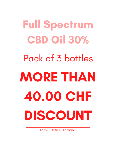 B-Chill CBD Shop Schweiz | Full Spectrum CBD Öl 30% Paket Besserer Preis