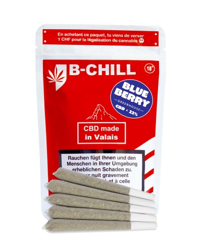 Acheter meilleurs joints pré-roulés Blueberry CBD en Suisse, France et Belgique