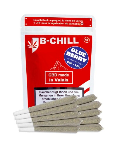 Acheter meilleurs joints pré-roulés Blueberry CBD en Suisse, France et Belgique