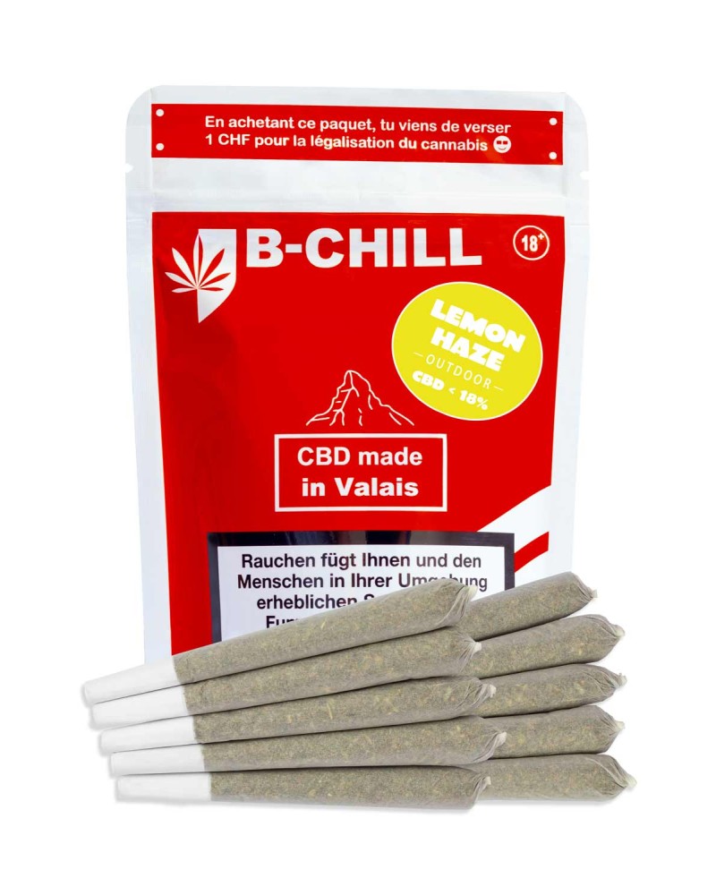 Order bags of 10 pre rolled joints from the Lemon Haze CBD Strain