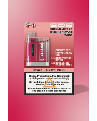 Entdecke das Starter Pack Rose Red von Crystal 4 in 1 mit verschiedenen Aromen und einem super Preis.