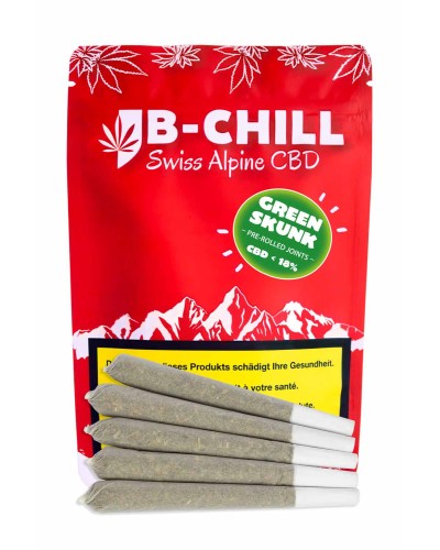 5 Vorgefertigte CBD-Joints Green Skunk