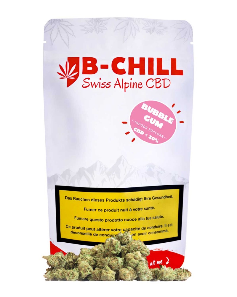 B-Chill Kleine Indoor CBD Blüten Kaufen Schweiz Bubble Gum