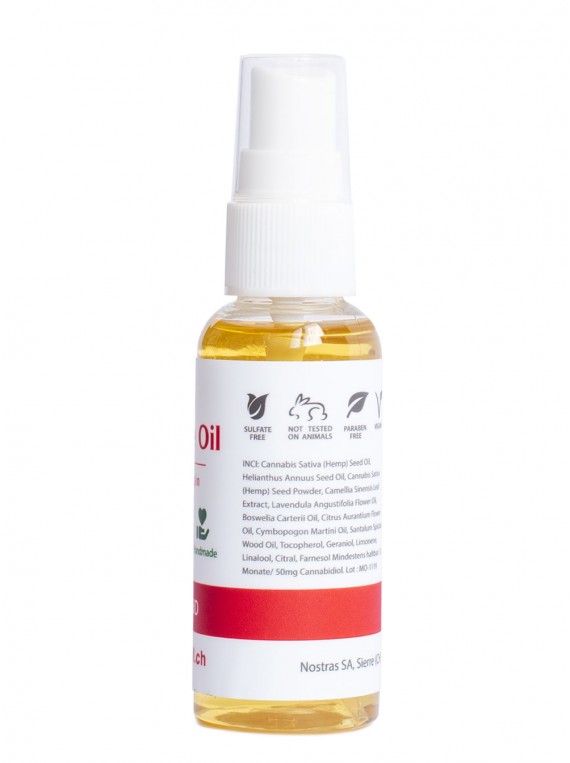 B-Chill Swiss CBD  Massage Oil with 50mg Cannabidiol