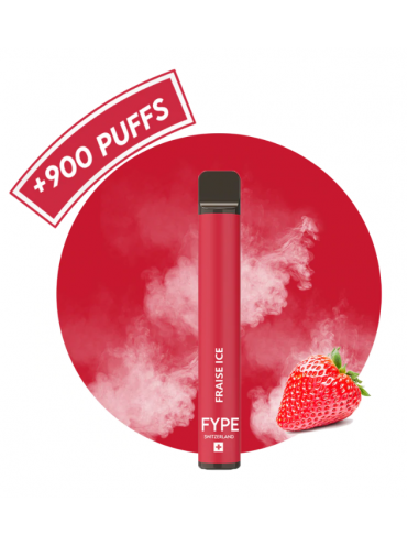 Acheter E-Cigarette 900 Puffs Fraise Ice Fype En Ligne